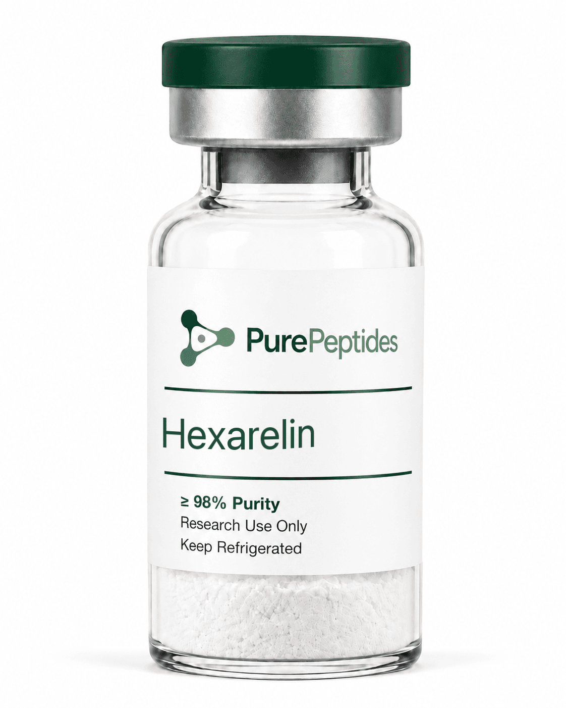 Hexarelin péptido de investigación — ≥98% pureza por HPLC — CAS 140703-51-1 — polvo liofilizado para investigación de laboratorio in vitro — Pure Peptides