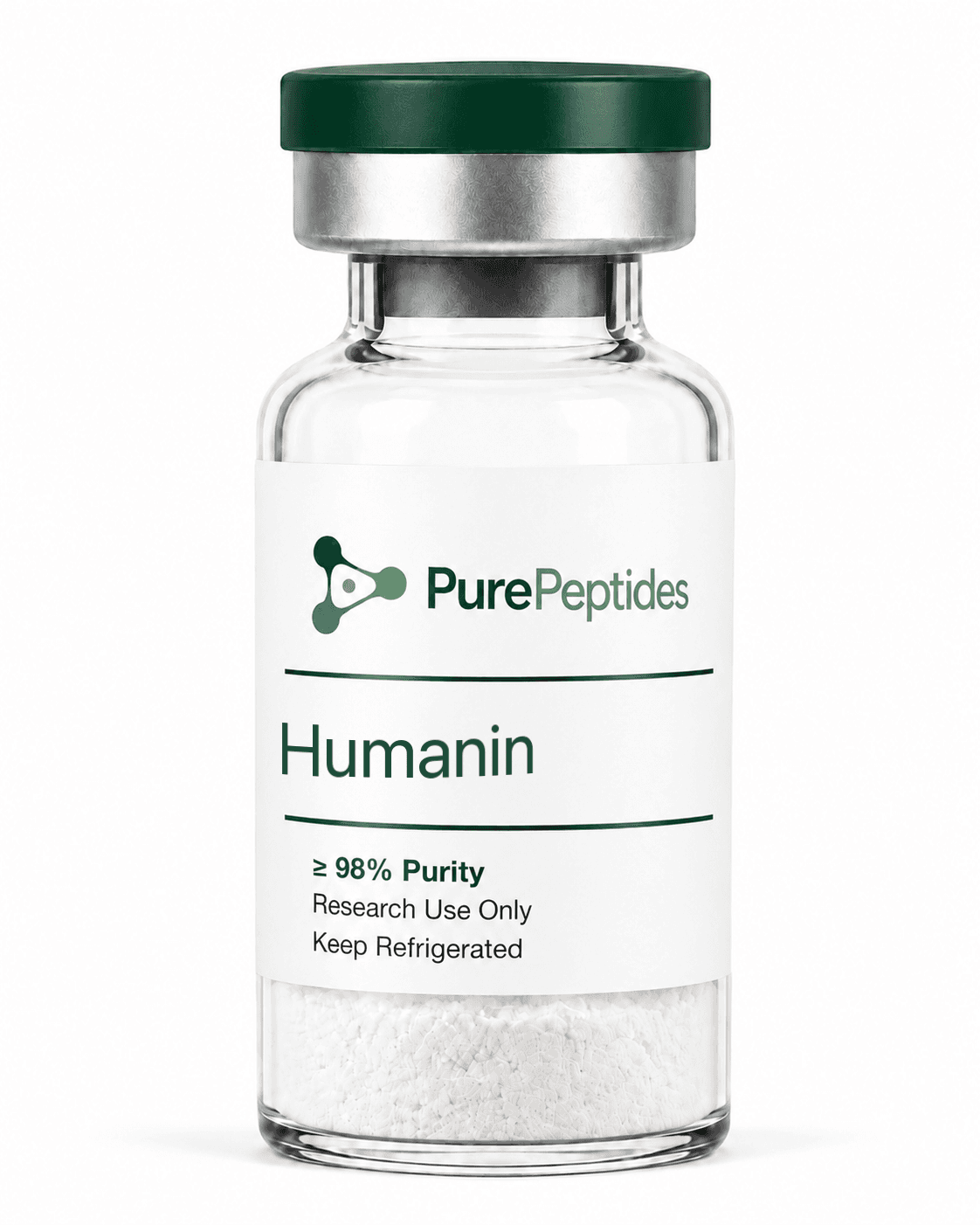 Humanin research peptide — ≥98% purity by HPLC — CAS 330936-69-1 — lyophilized powder for in-vitro laboratory research — Pure Peptides