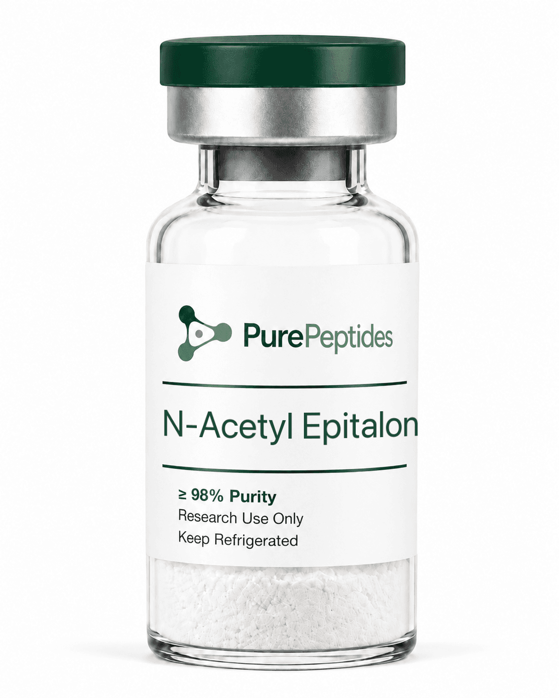 N-Acetyl Epitalon research peptide — ≥98% purity by HPLC — CAS N/A (modified Epitalon form) — lyophilized powder for in-vitro laboratory research — Pure Peptides