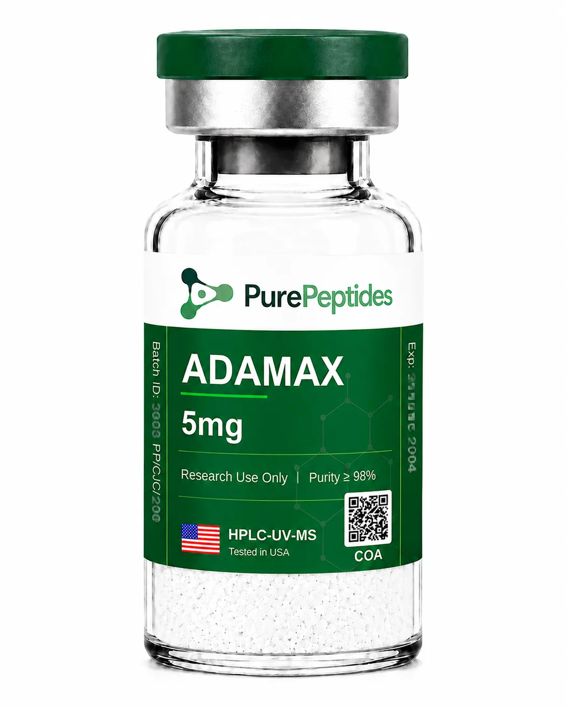 ADAMAX péptido de investigación, ≥98% pureza por HPLC, CAS 114681-65-1, polvo liofilizado para investigación de laboratorio in vitro, Pure Peptides