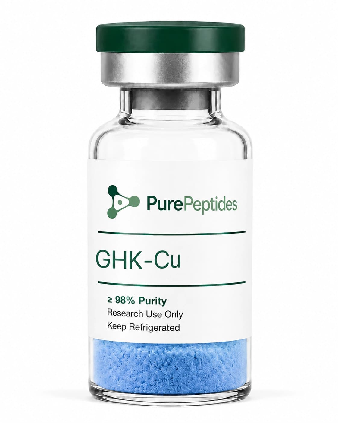 GHK-Cu (Copper Peptide) research compound vial