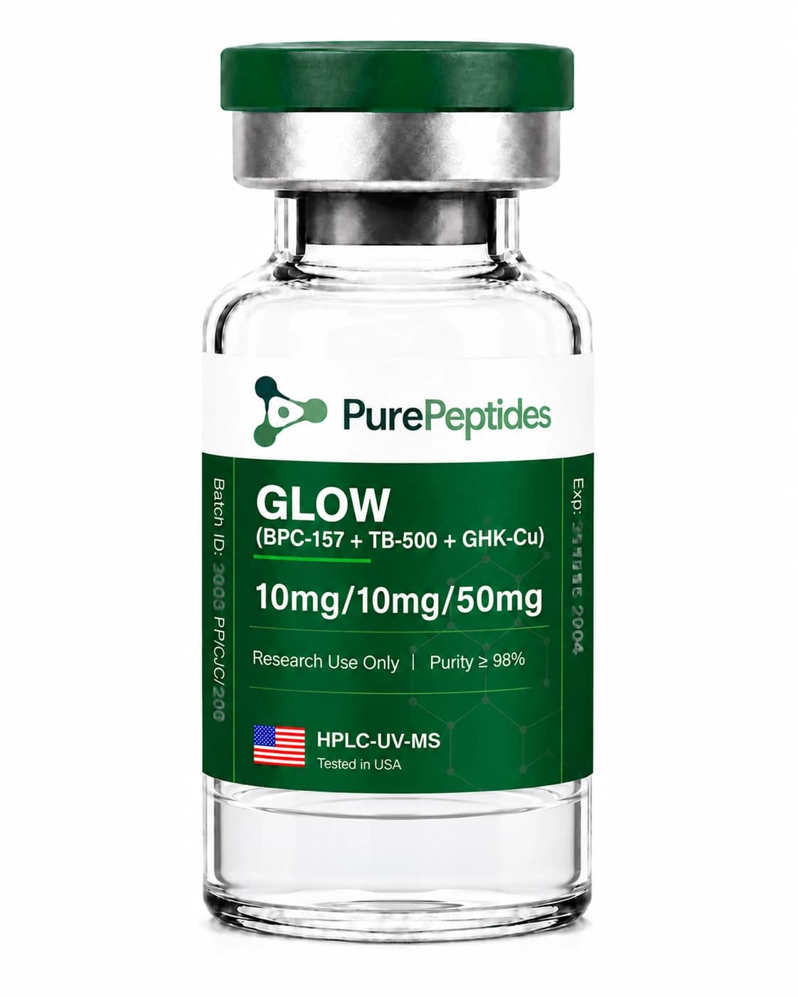GLOW Blend 10mg/10mg/50mg research vial