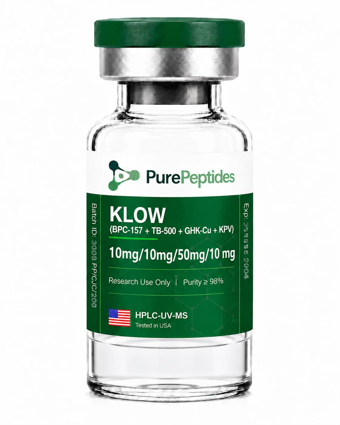 KLOW Blend 10mg/10mg/50mg/10mg research vial