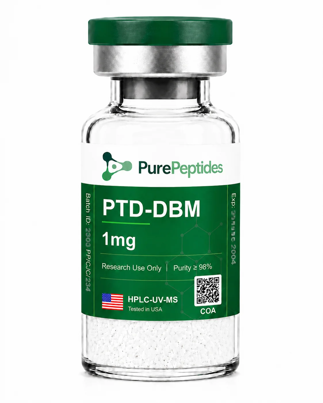 PTD-DBM péptido de investigación, ≥98% pureza por HPLC, CAS N/A (chimeric research peptide), polvo liofilizado para investigación de laboratorio in vitro, Pure Peptides