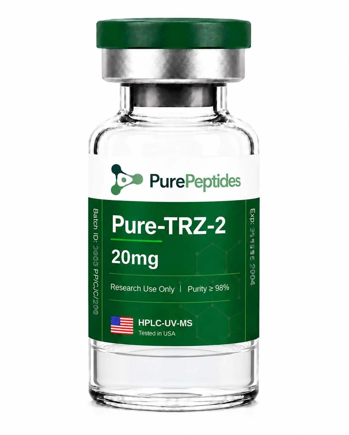 Pure-TRZ-2 20mg research peptide vial