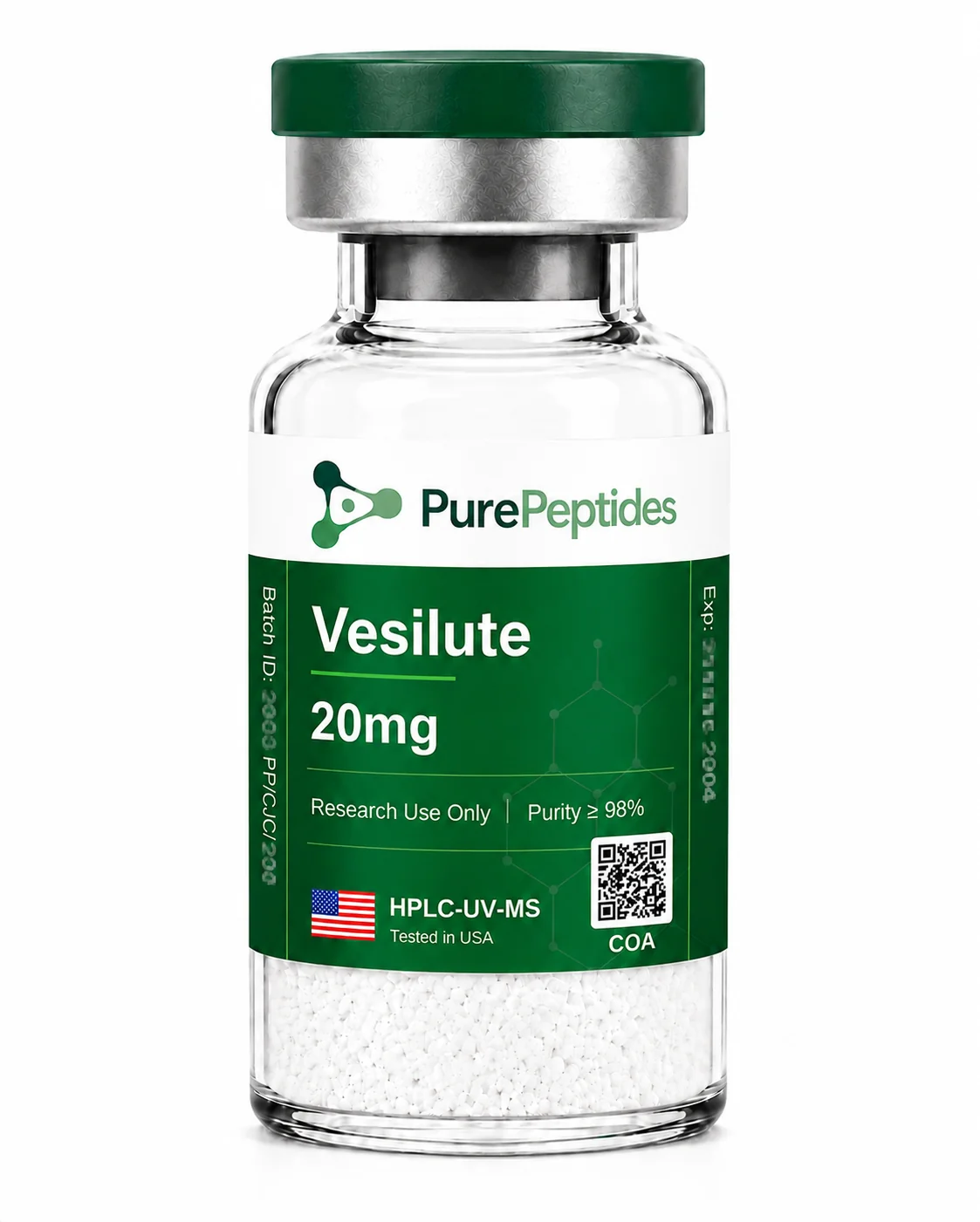 Vesilute péptido de investigación, ≥98% pureza por HPLC, CAS N/A (Khavinson bioregulator), polvo liofilizado para investigación de laboratorio in vitro, Pure Peptides